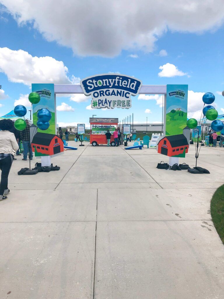 Stonyfield Organic Park Sign at Event